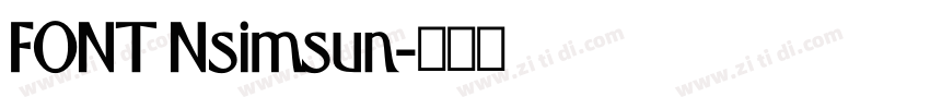FONT Nsimsun字体转换 FONT Nsimsun字体转换